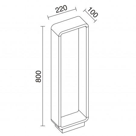 Borne Sibila IP54 LED COB AC 10W 3000K - Aluminium et verre - Blanc - Éclairage extérieur moderne_1