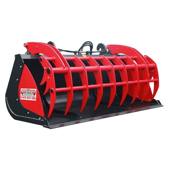 Godet pélican à dents soudées pour télescopique - 2.30 m - Structure robuste et acier Hardox_1