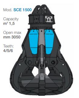 Grappins polypes SCE 1500 Bakker Hydraulic Products BV - ScrapKing SCE - Économie d'énergie_1