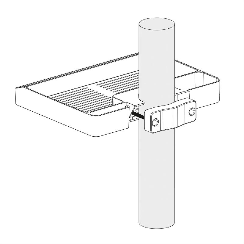 VALUE Étagère de rangement montée sur poteau, maxi 3 kg, 30-48 mm (1,2