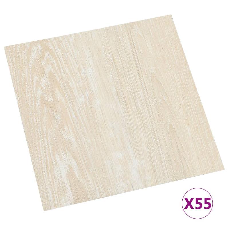 Vidaxl planches de plancher autoadhésives 55 pcs pvc 5,11 m² beige 324653_1