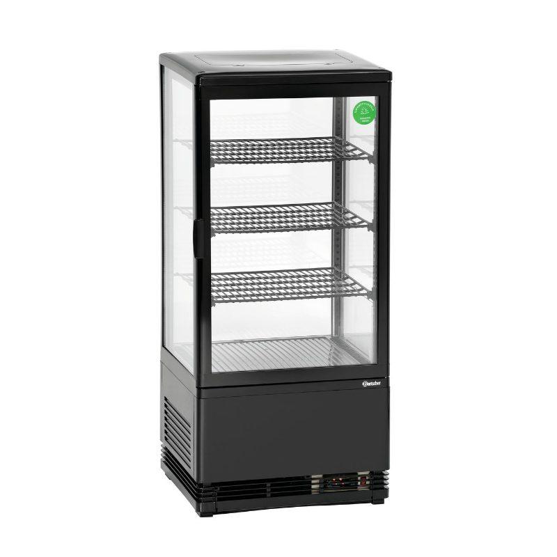 Mini vitrine réfrigérée 78 L, noire | Bartscher_1