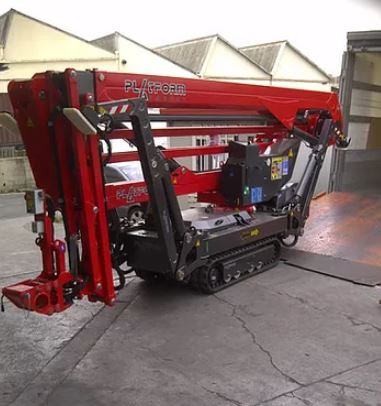 Nacelle araignée semi-automotrice tout terrain sur chenilles - Basket série SPIDER - Hauteur de travail jusqu'à 22m - Bi-énergie ou tout électrique_1