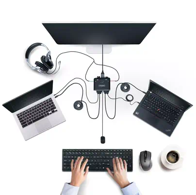 StarTech.Com C2-D46-UC2-CBL-KVM commutateur écran, clavier et souris Noir_1