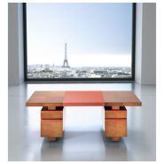 Taïpan - Bureau de direction - Hugues Chevalier - Bois de Sycomore, cuir catégorie B - Dimensions 220x110x77 cm_1
