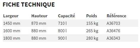 A36343 - Godet à matières légères - Avant Tecno - Capacité 900L - Grande capacité et intérieur lisse_1
