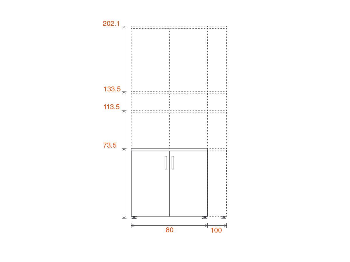 Armoire à portes battantes Anémone - bois mélaminé ultra-personnalisable avec finitions soignées_1