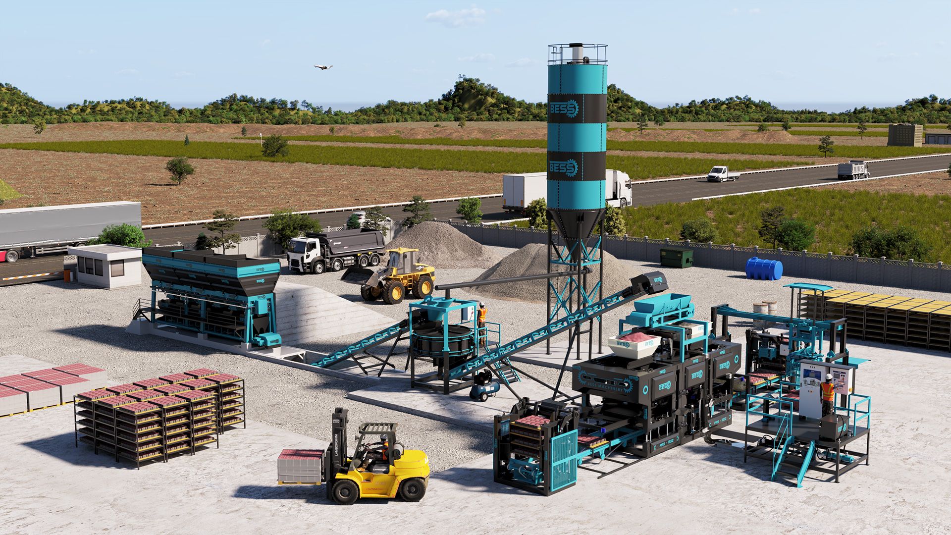 Machine à briquettes automatique - Capacité 550 m² de pavés en 8 heures - PRS-802 - BEYAZLI GROUP_0