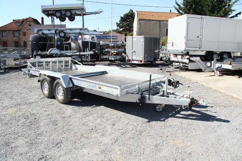 Remorque plateau porte engin avec roues extérieures - lider - 34780_1