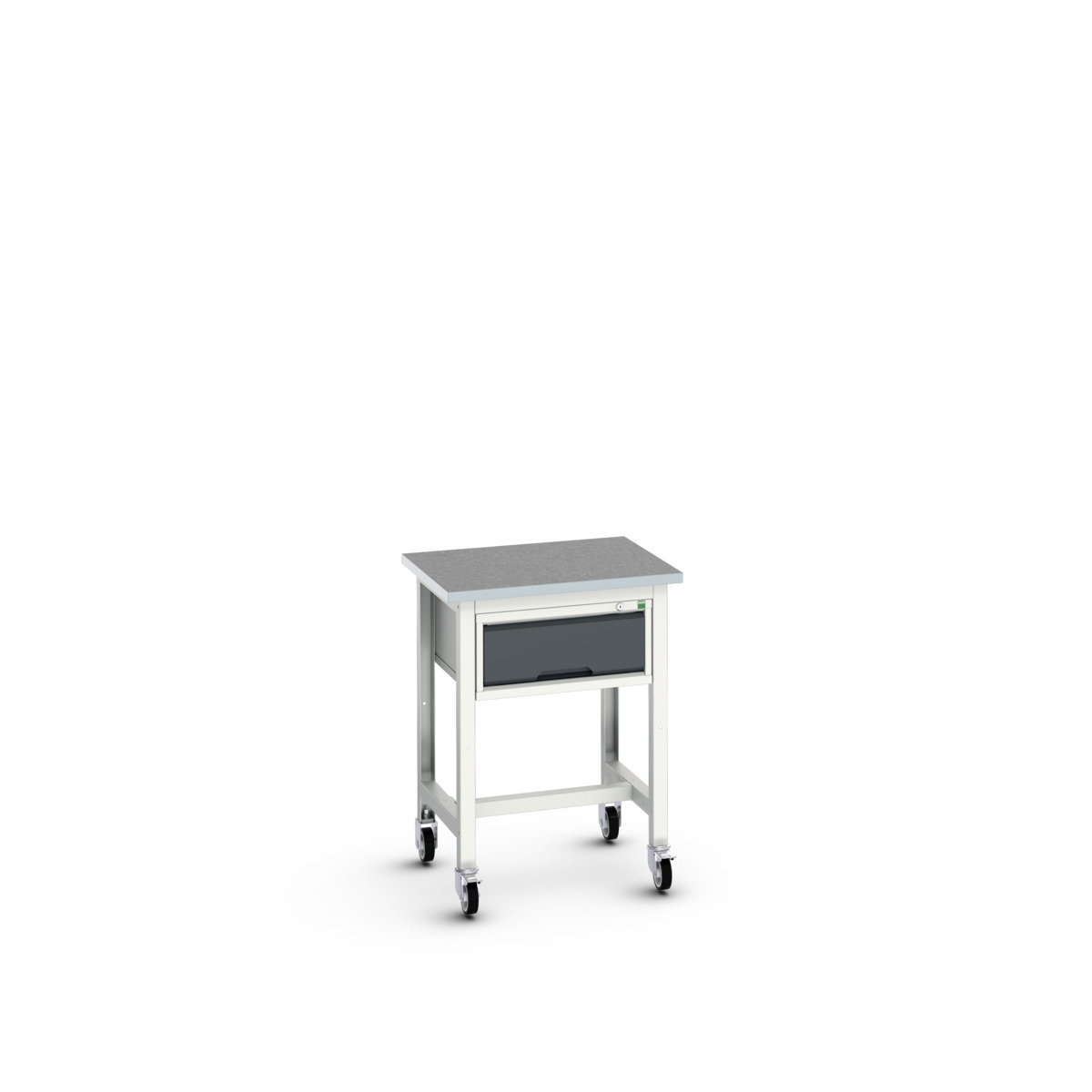 Desserte d'atelier Verso roulante - 1 tiroir - plateau lino - 700x600x930mm_0