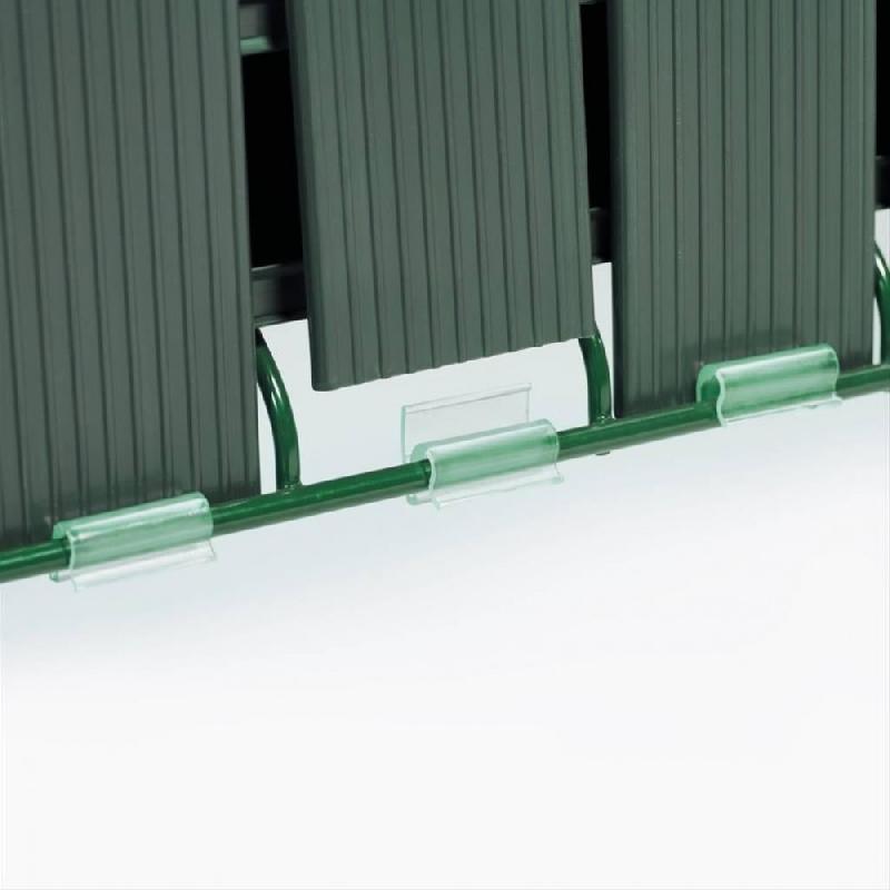 Kit lamelles occultantes rigides en PVC - H. 190 x L. 250 cm - Vert RAL 6005 - DIRICKX_1