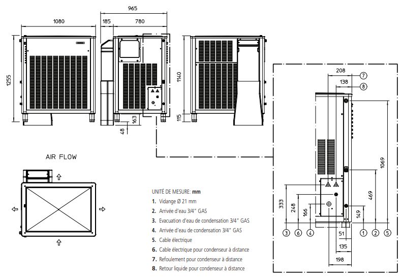 MF 86 AS Machine à glace en supergrains - Scotsman - 2500 kg/24 h - finition inox, sans cabine de stockage_1