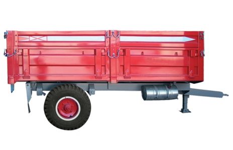 Vue latérale de la remorque NCK-13 RM pour usage agricole