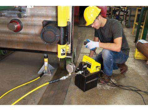 Pompe hydraulique électrique immergée PEJ1201B - Deux vitesses, 3/3 Distributeur manuel, 115V, pour vérins simple effet_1