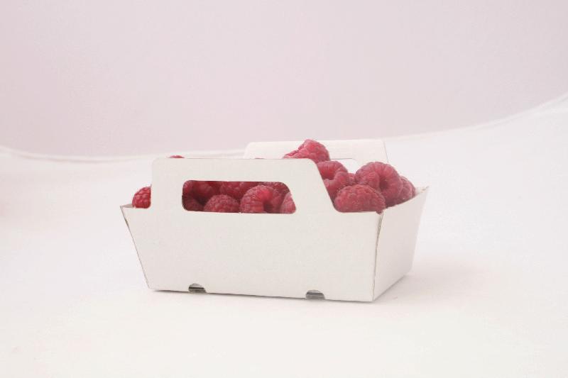Barquettes en carton avec anses - capacité 250g - pour fruits rouges - résistantes et biodégradables_1