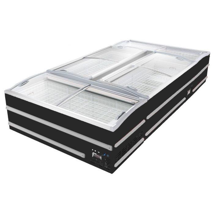 Congélateur bahut magasin avec vitres coulissantes de 2,12 mètres en couleur noire_1