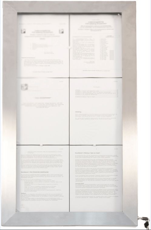 Porte-menus lumineux LED - Pied étanche en inox brossé_1