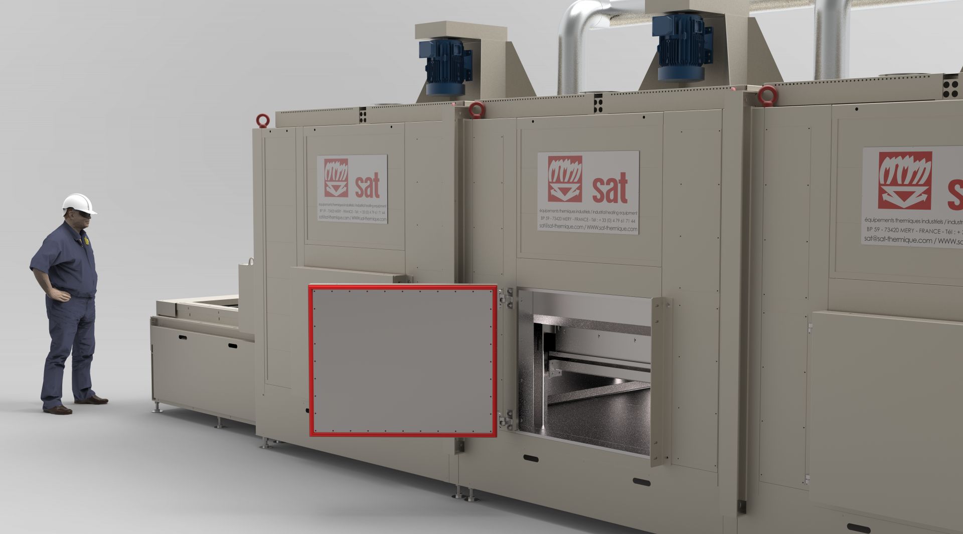 Tunnel à tapis - traitement thermique - grands volumes avec turbo-convection - normes AMS 2750D, NADCAP, Atex_1