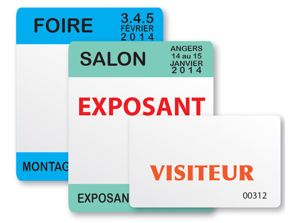 Badge cartonné imprimé au logo de la société - Accueil visiteurs pour séminaires et salons - Personnalisable avec imprimantes ZEBRA, TSC_1