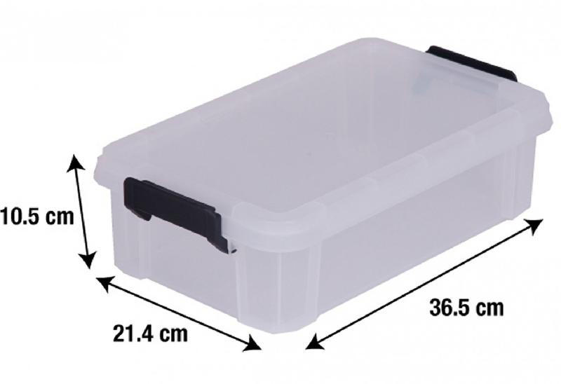 Boîte en plastique Iris transparente - l.21.4 x P.36.5 x H.10.5 cm - superposable et multiusage_1