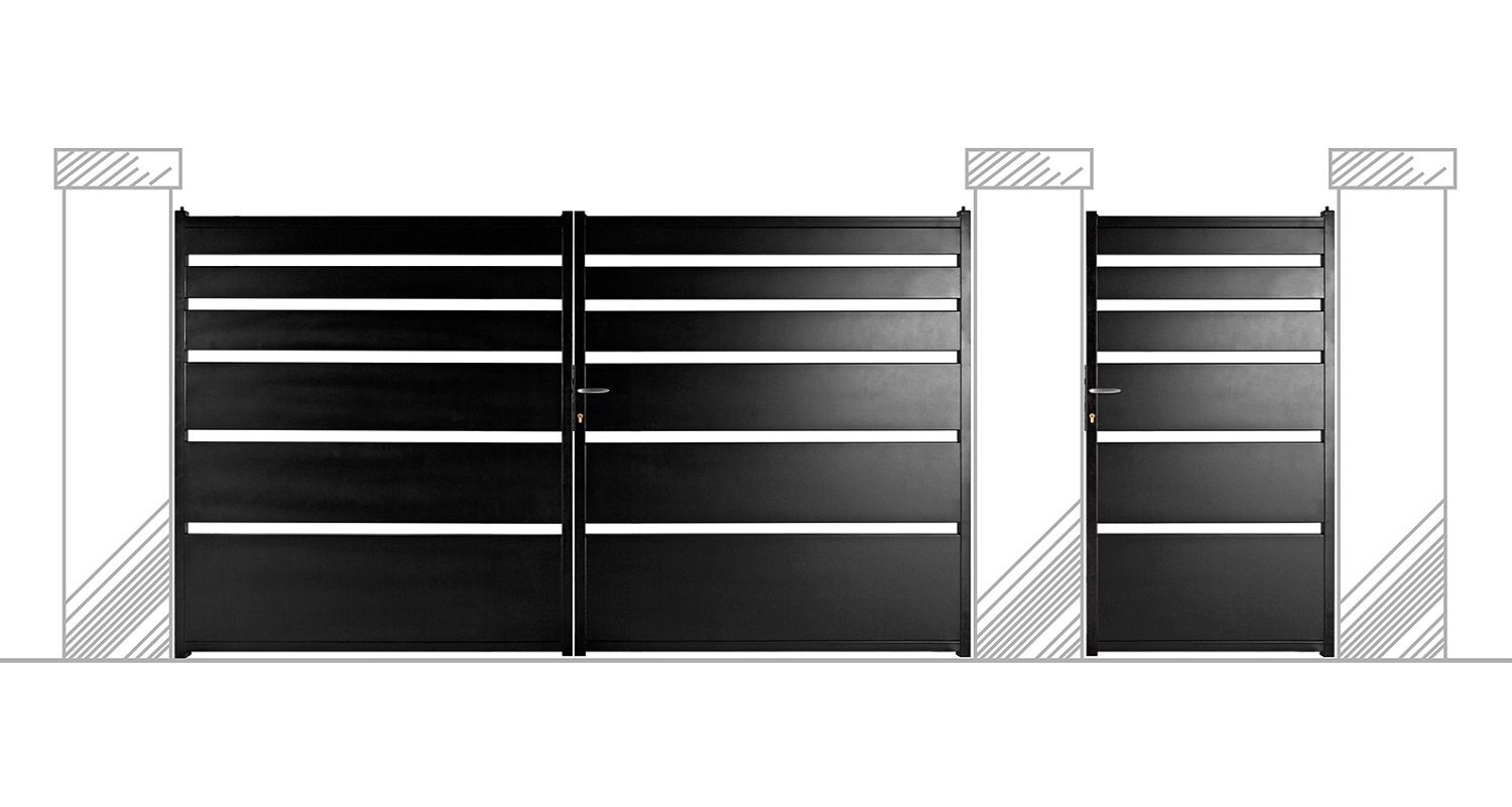 Portail coulissant Dublin - cadre tube 40x40x2 en tôle de 2mm_1