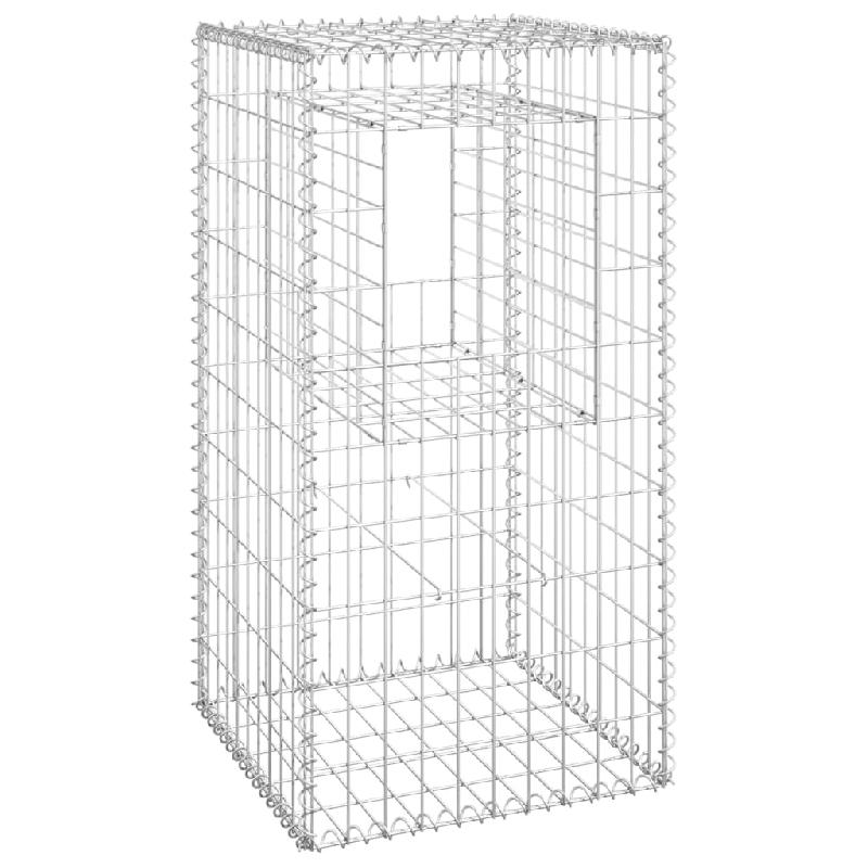 Vidaxl poteaux à panier de gabion 2 pcs 50x50x100 cm fer 151269_1