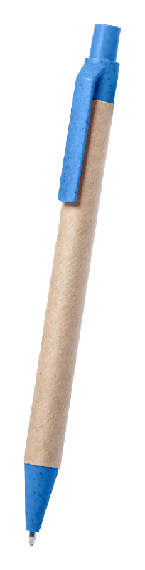 Stylo bille en papier recyclé - attributs en plastique écologique - encre bleue - 5g_1