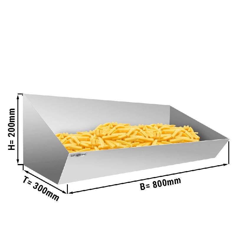Bac à frites en acier inoxydable - 800 x 300 mm_1