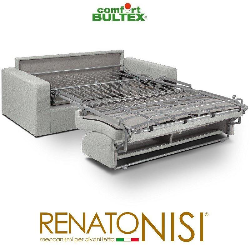 Canapé convertible express CRÉPUSCULE - matelas Comfort BULTEX® 140x195 cm - Blanc - Fabrication italienne_1