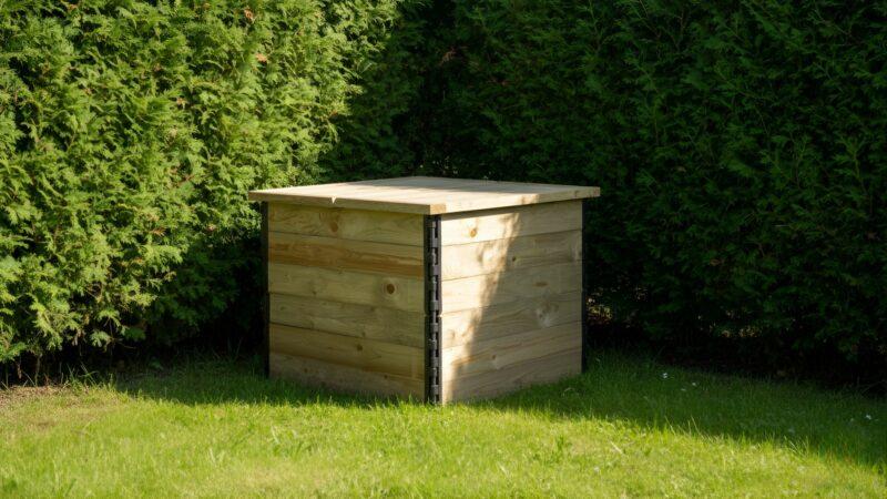 Composteur individuel Poly Compost Droit - 300L à 1000L - Résineux et Douglas_1