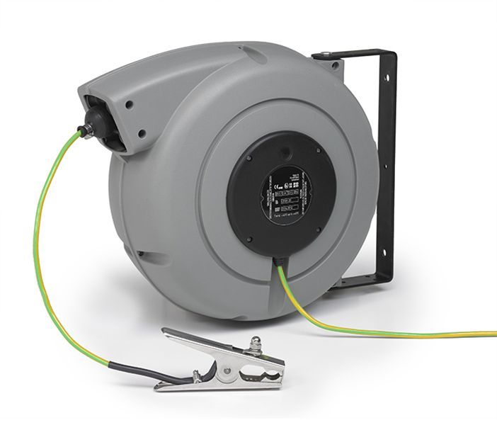 Enrouleur électrique à rappel automatique à ressort ATEX - Pince de mise à la terre - Certifié CE94/9/CE II 2G / II 2D_1