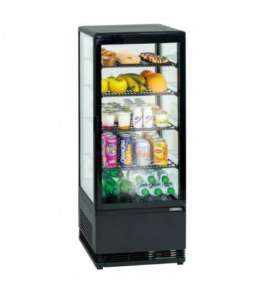Vitrine réfrigérée positive froid ventilé, dégivrage automatique pour chr, traiteurs, boulangeries et pâtisseries - cvr98 blanc/noir casselin_1