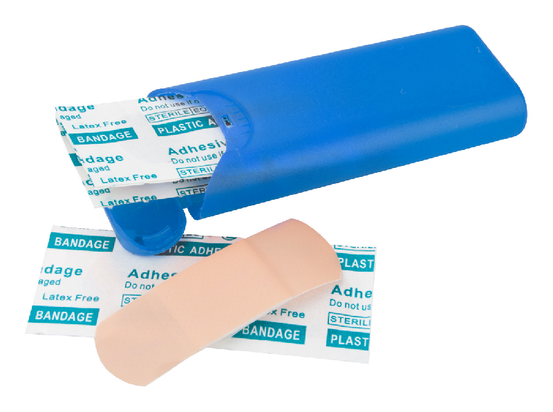 Pansements - Boîte en plastique de 5 unités - Couleur bleue - 10g_1