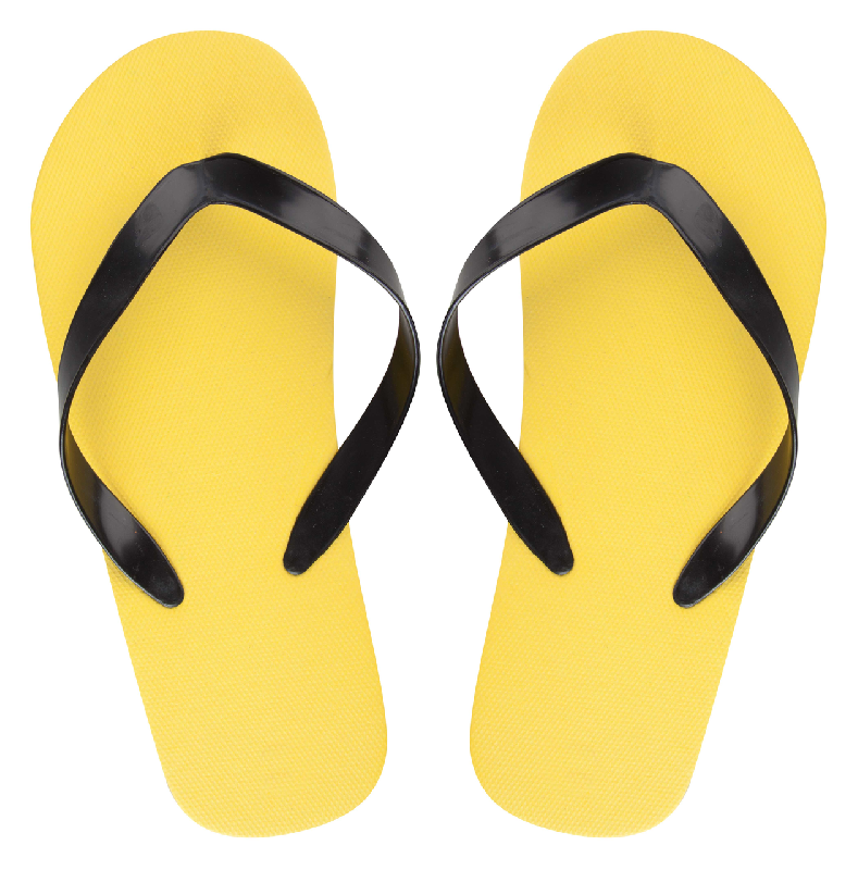 Tongs publicitaires personnalisables - semelles en PE et brides en PVC - couleur noire_1