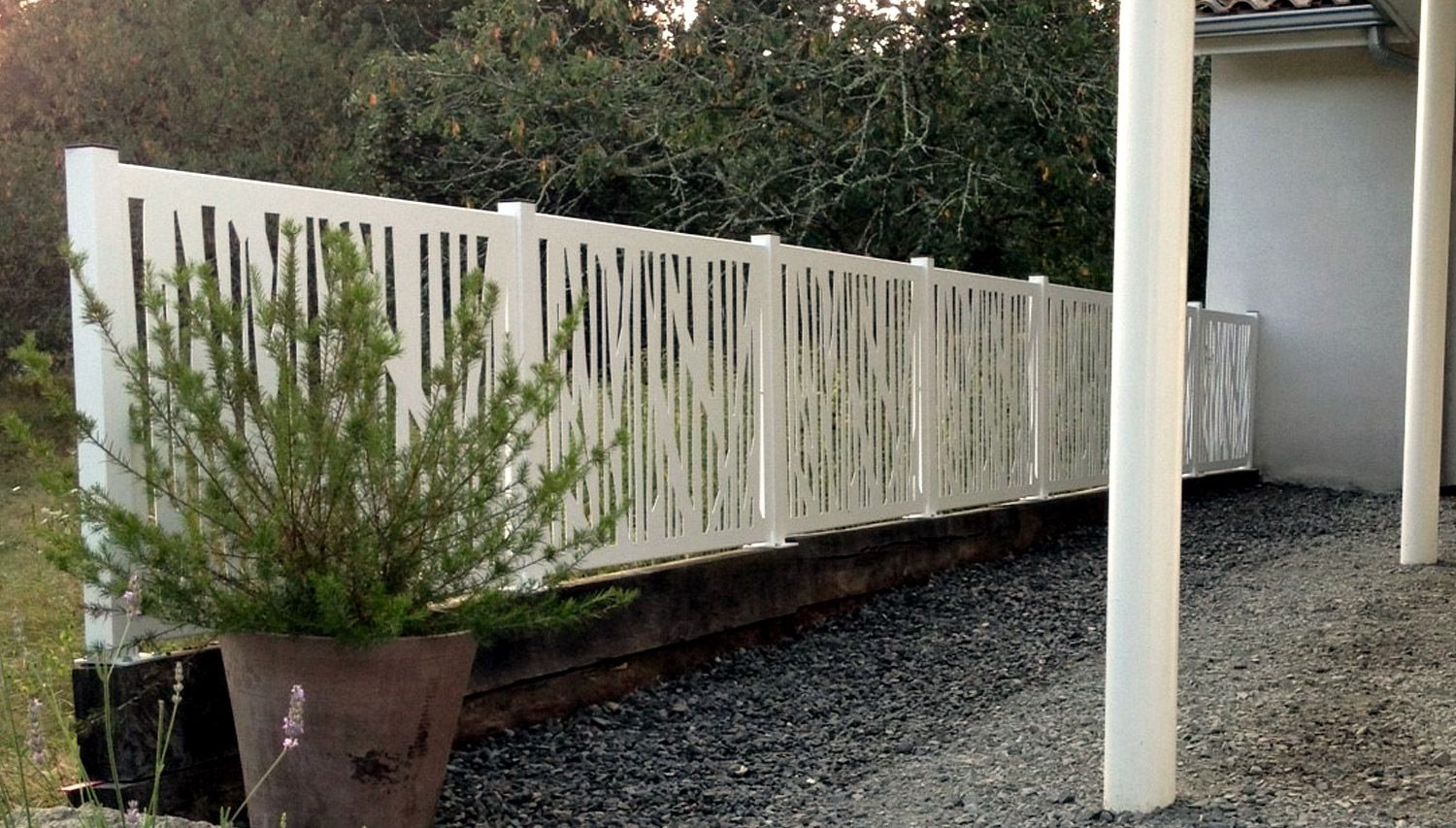 Claustra végétal - clôture en aluminium RD Productions - design personnalisable, occultation pleine_1