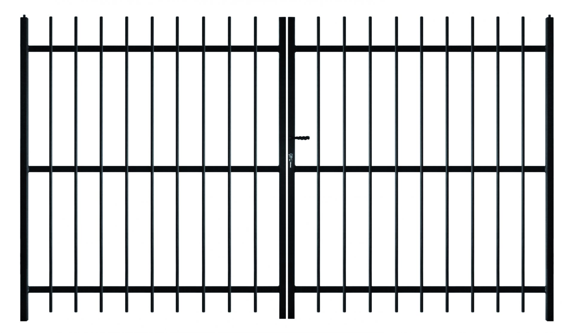 Portail coulissant eco - Montant 35x35x2 - Traverse 35x20 - Barreaudage tube de diamètre 17_1