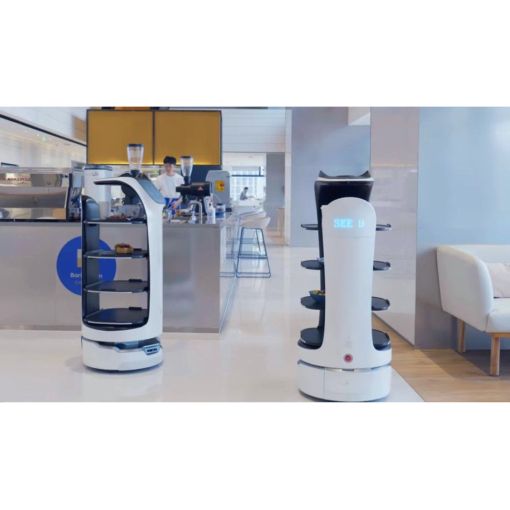 Robot Livraison Service À Table Restauration Pudu Robotics Bellabot Accueil Cart_1