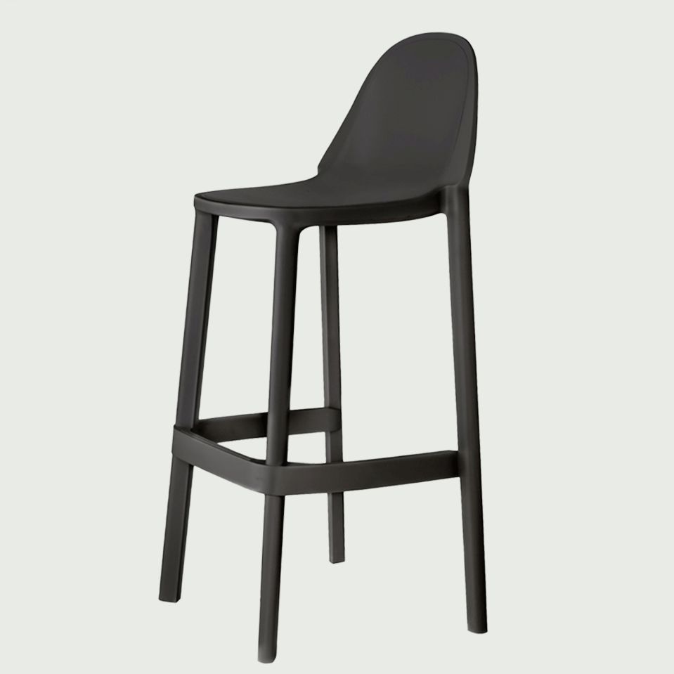 Tabouret haut - modèle Piu - fabrication italienne en technopolymère recyclé - usage intérieur/extérieur - empilable_1
