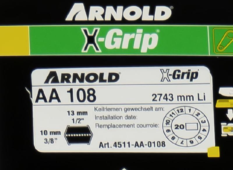 Courroie hexagonale X-Grip de type AA 108 - Courroie trapézoïdale_1