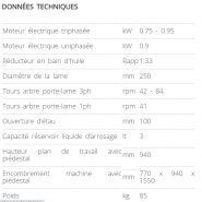 250 Technics - Tronçonneuse à fraise-scie manuelle - Sthemma S.R.L. - Diamètre de la lame 250 mm - Coupe 0° à 45° - Réducteur bain d'huile_1
