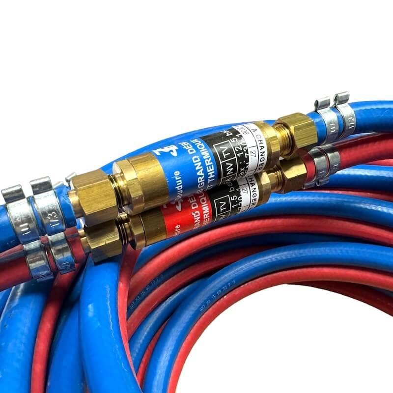 Kit tuyau soudage gros débit Ø10x17 OXYGENE / ACETYLENE - 10m_1