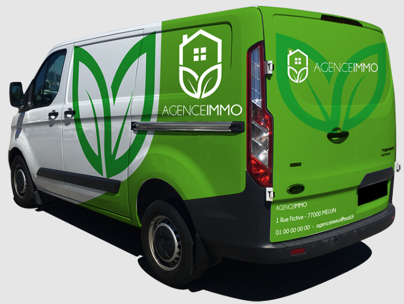 Semi-covering pour marquage véhicule - Couleur et forme au choix -Art & Com_1