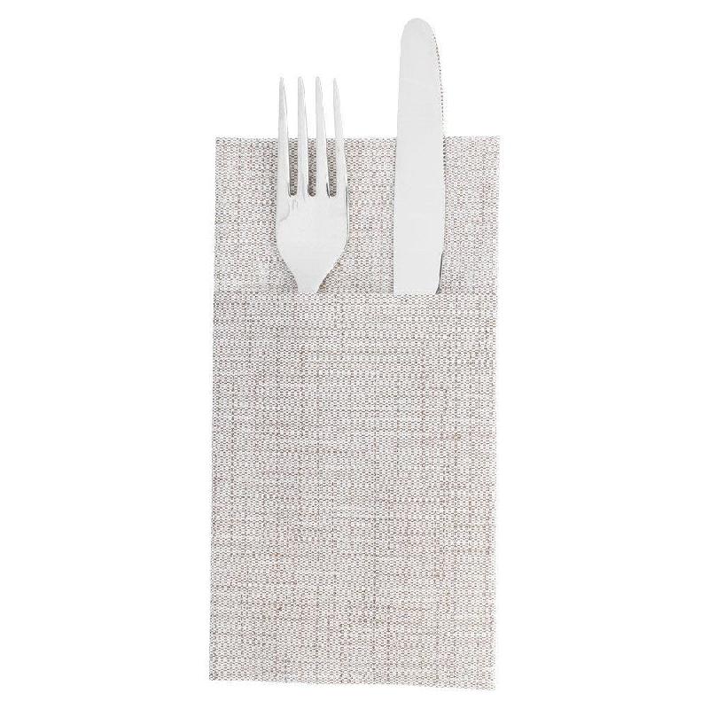 Serviette kangourou airlaid chocolat 40x40cm par 700_1
