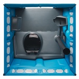 Bungalow de chantier / monobloc / sanitaire / aménagé / ossature en plastique / parois en plastique / 1.21 x 1.11 x 2.23 m_1