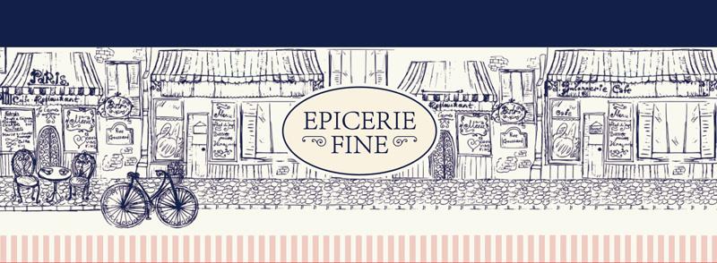 Corbeille carton rectangle Epicerie Fine 33x20 -_1