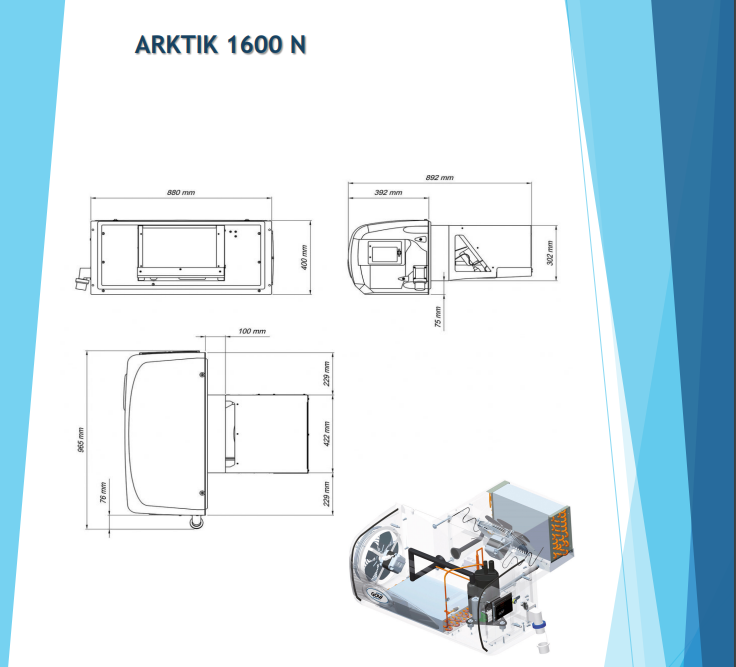 Groupe frigorifique électrique monobloc ARKTIK 1600 N Secteur - fiable et silencieux pour véhicule utilitaire_1
