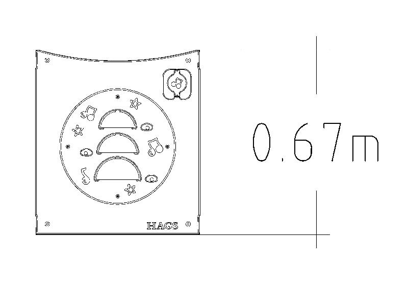 Panneau de jeu d'éveil musical Bells réf-8061961 - HAGS - pour enfants de 2 à 12 ans - montage en 2 heures_1