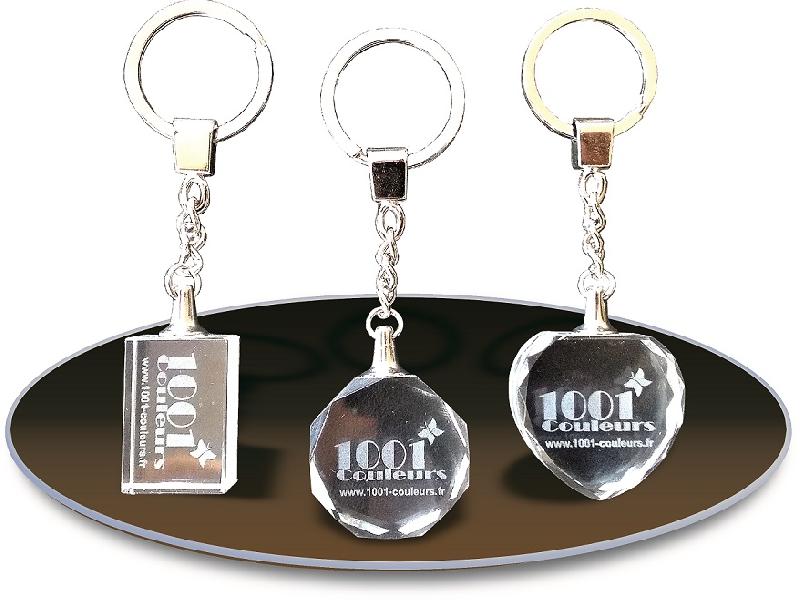 Porte-clés-cristal personnalisé - formes élégantes et coffret protecteur_1