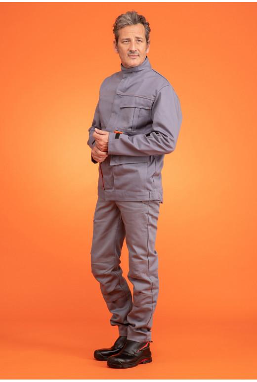 Blouson retardateur de flammes et antistatique - Cap 2 - Réf. 635*cpa - Gris acier - Normes EN ISO 11612 et EN 1149-5_1