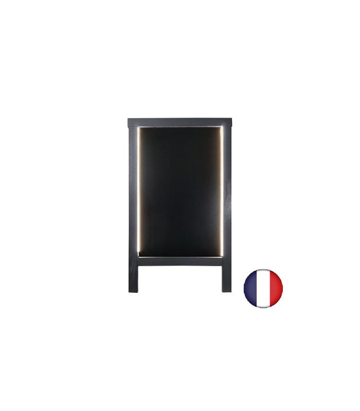 Chevalet stop trottoir en bois avec éclairage LED et batterie 9 800 mAh - Dimensions 127 x 75 cm - LSTF38AN-LED-BA98_1